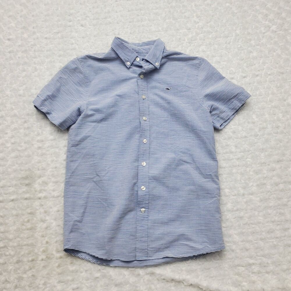 Vineyard Vines Boys Button-down Shirt Whale L Blue